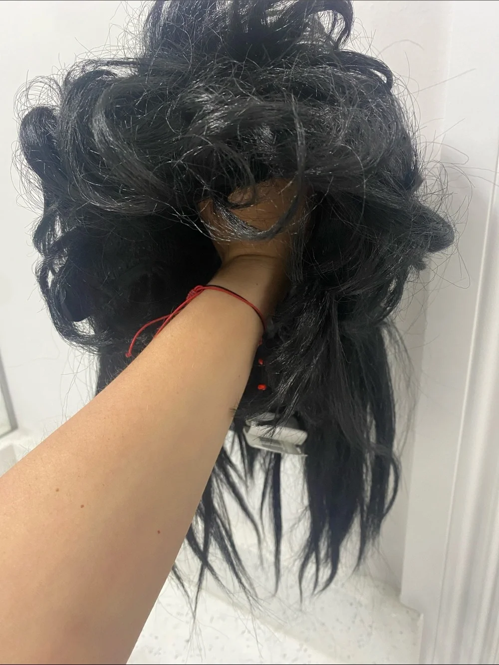 COS Black Layered Mullet Wig